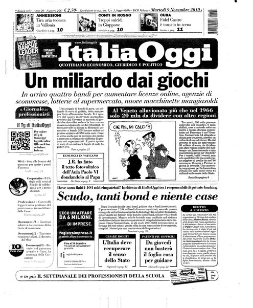 Italia oggi : quotidiano di economia finanza e politica